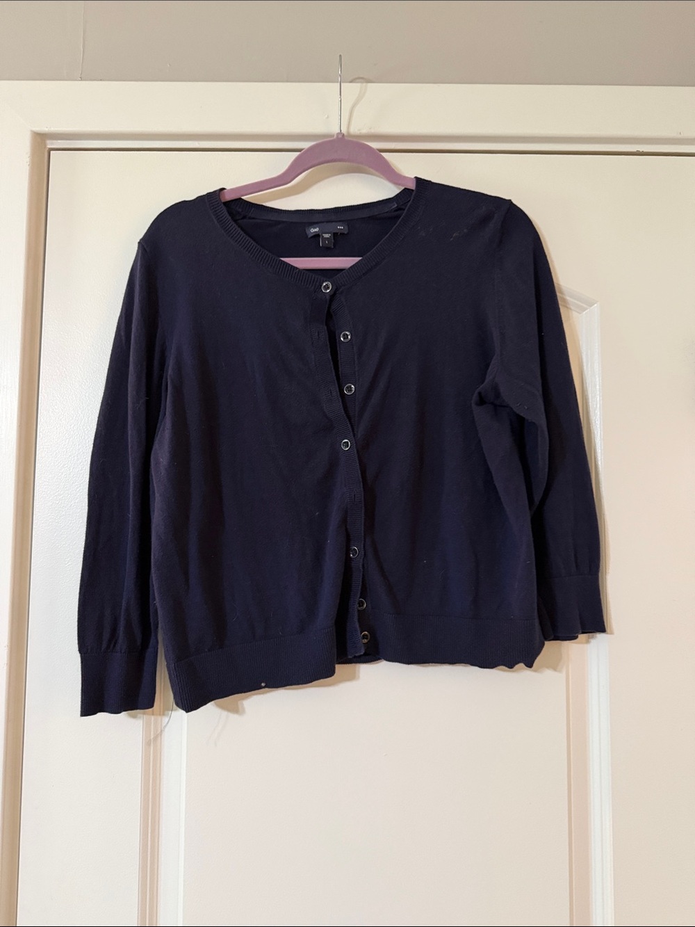 GAP Navy Button-Up Women's Cardigan Sweater
